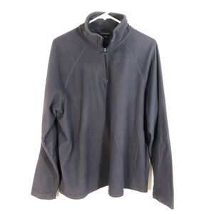 Lands' End Men’s Blue Quarter-Zip Fleece